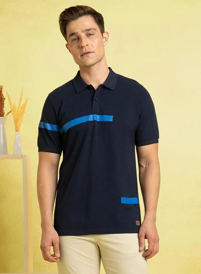 Dennis Lingo Dennis lingo Striped Regular Fit Cotton Polo T-Shirt