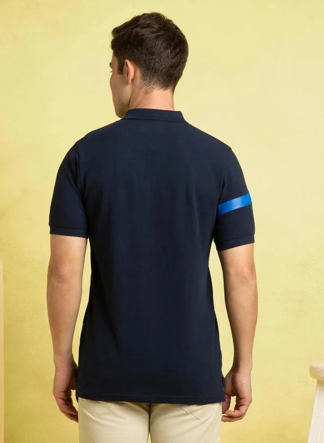 Dennis Lingo Dennis lingo Striped Regular Fit Cotton Polo T-Shirt
