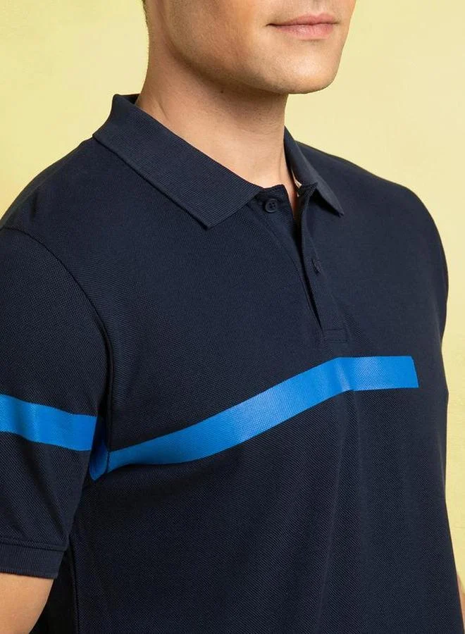 Dennis Lingo Dennis lingo Striped Regular Fit Cotton Polo T-Shirt
