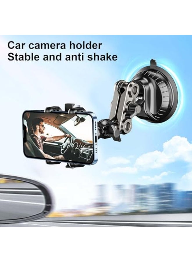 YILANJIN Car Phone Holder with Extra Strong Suction Cup and 360° Rotation - Secure Mount for Windshield, Dashboard, and Flat Surfaces - Compatible with All 4.0-7 inch Smartphones - Image 3