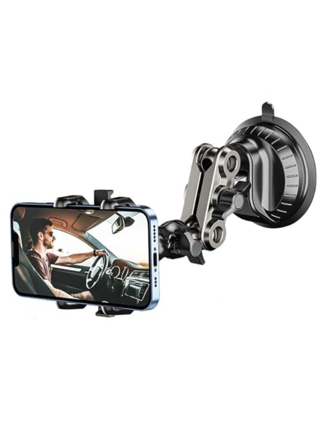 YILANJIN Car Phone Holder with Extra Strong Suction Cup and 360° Rotation - Secure Mount for Windshield, Dashboard, and Flat Surfaces - Compatible with All 4.0-7 inch Smartphones - Image 1