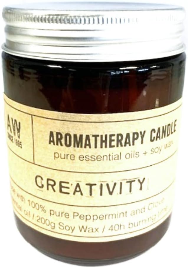 Ancient Wisdom شمعة عطرية طبيعية من شمع الصويا 200 جرام 40 ساعة من حكمة القدماء للتفكير الواضح مع زيوت الروز ماري الأساسية - Image 1