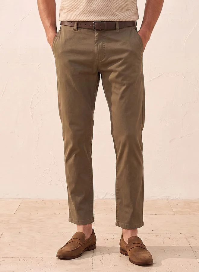 Splash FAV Smart Slim Fit Chinos with Belt