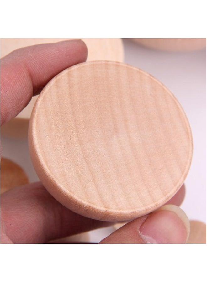 Direct Wooden Solid Hemisphere DIY Wood Painted Semicircle Ball Lotus Beech Board Game Accessories-Color:75mm-Specifications:0.8cm-9cm  - Image 4