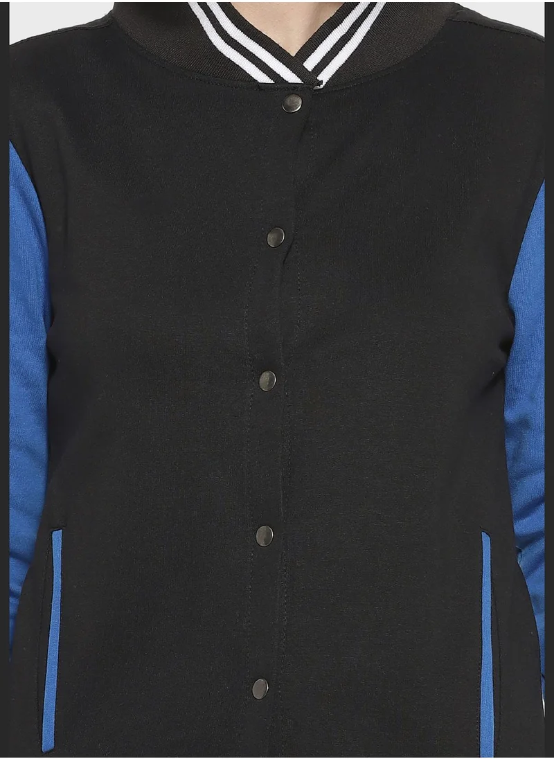 Campus Sutra Color block Sweatshirt