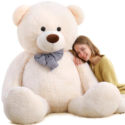 Toys Studio 71 inch Extra Large Teddy Bear Jumbo Plush White Toy Big Polar Bear Stuffed Animal Lifesize Gift Decorations for Girlfriend Girls Women Wife Christmas Birthday Valentines Day - Image 1