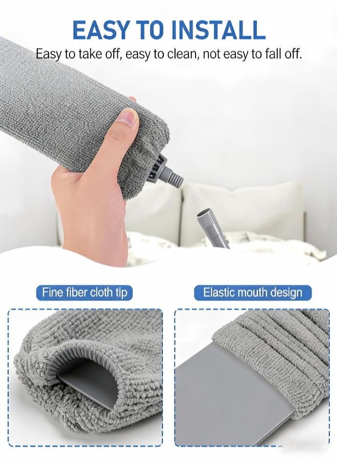 AiheArron Microfiber Feather Duster Extendable Duster with 100" Extra Long Pole, Bendable Head & Long Handle Dusters for Cleaning Ceiling Fan, High Ceiling, Blinds, Furniture & Cars (5pcs set) - Image 4