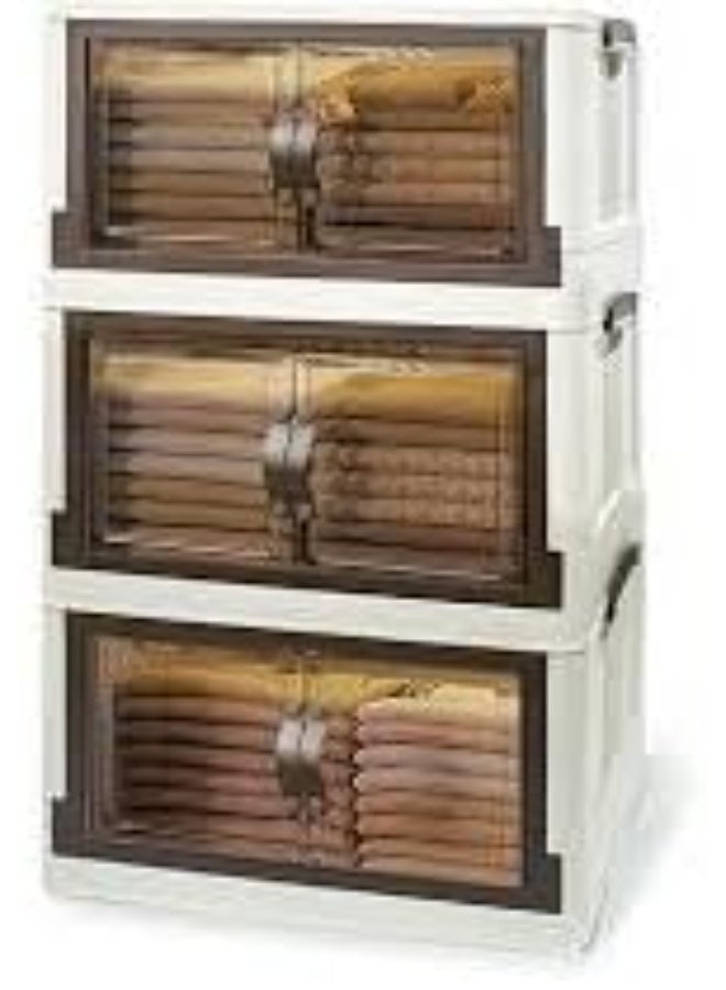 دولاب تخزين متعدد الأرفف – متوفر بثلاثة، أربعة، وخمسة أدراج – تصميم عصري أنيق لتنظيم الملابس والأدوات المنزلية بسهولة (3 دور) - Image 3