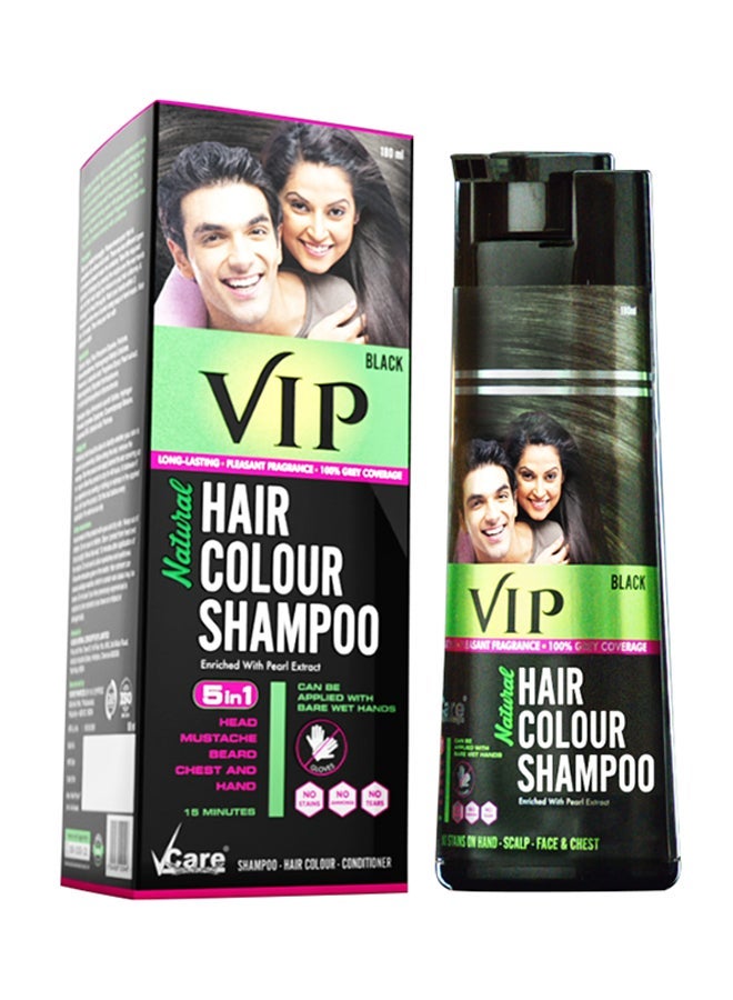 VIP Natural Hair Colour Shampoo Black 180ml