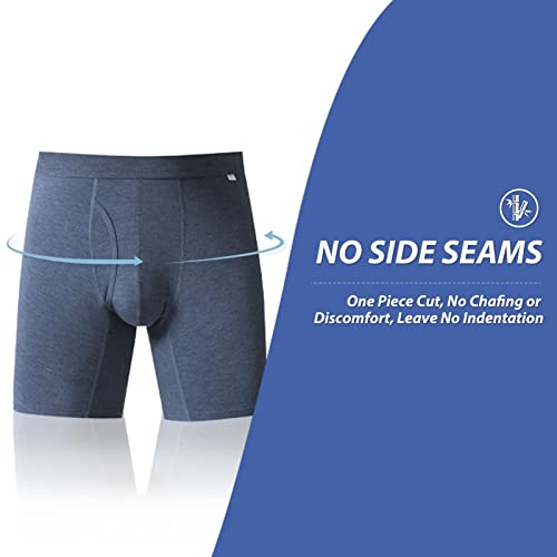 BAMBOO COOL Men's Underwear Boxer Briefs Pack Soft Breathable Long Underwear Boxer Briefs for Men - Image 2