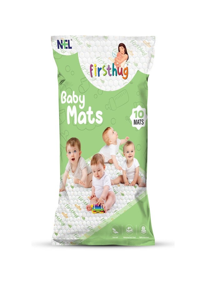 FIRSTHUG Baby Disposable Underpad | Changing Mats | Changing Pads | Waterproof Diaper | Breathable Underpads | Bed Protector with 100% Water Proof Non Slip Back Sheet -Size : 60 * 60 Cm (Pack of-1) - Image 1
