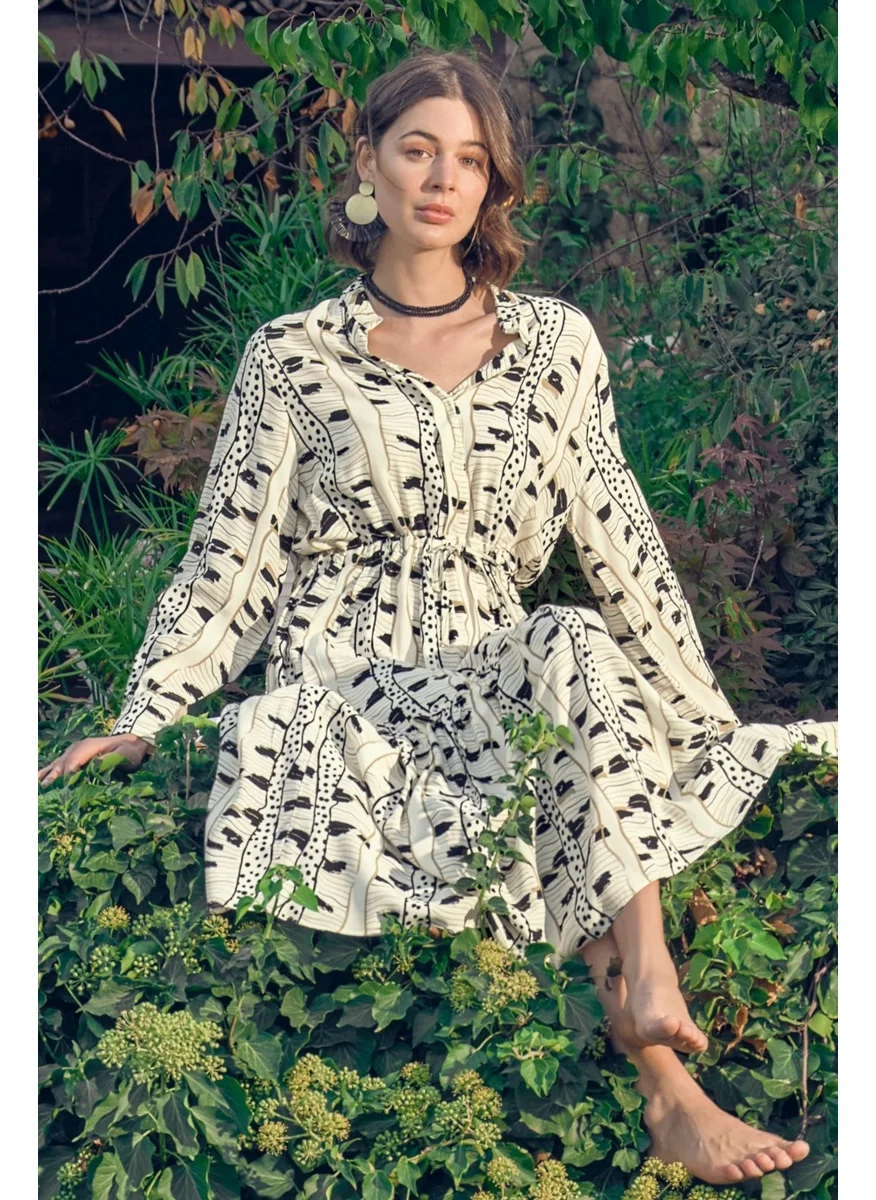 Monamise 22032 Long Sleeve Dress-Ecru