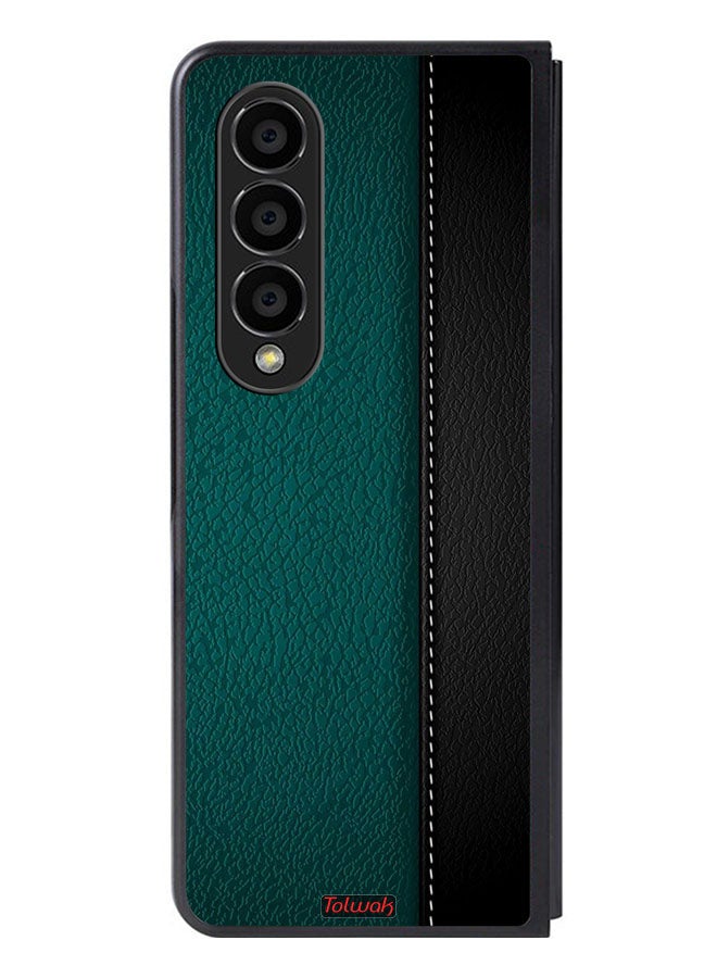Tolwak Samsung Galaxy Z Fold 4 Protective Case Cover Leather Pattern - Image 1