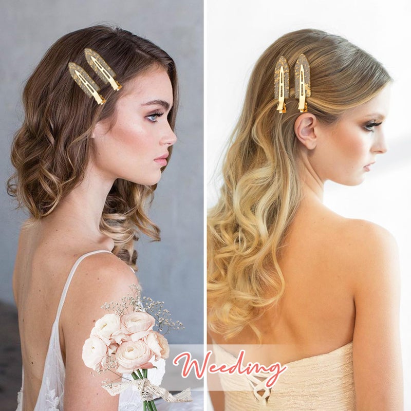 Aileam 20PCS Bridesmaid Hair Clips, Creaseless Glitter Hair Clips for Bride Women Girls, Perfect Bridal Hairstyle Accessories - Image 3
