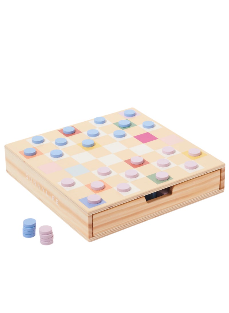 SUNNY LIFE Wooden Chess and Checkers Majorelle - Image 2