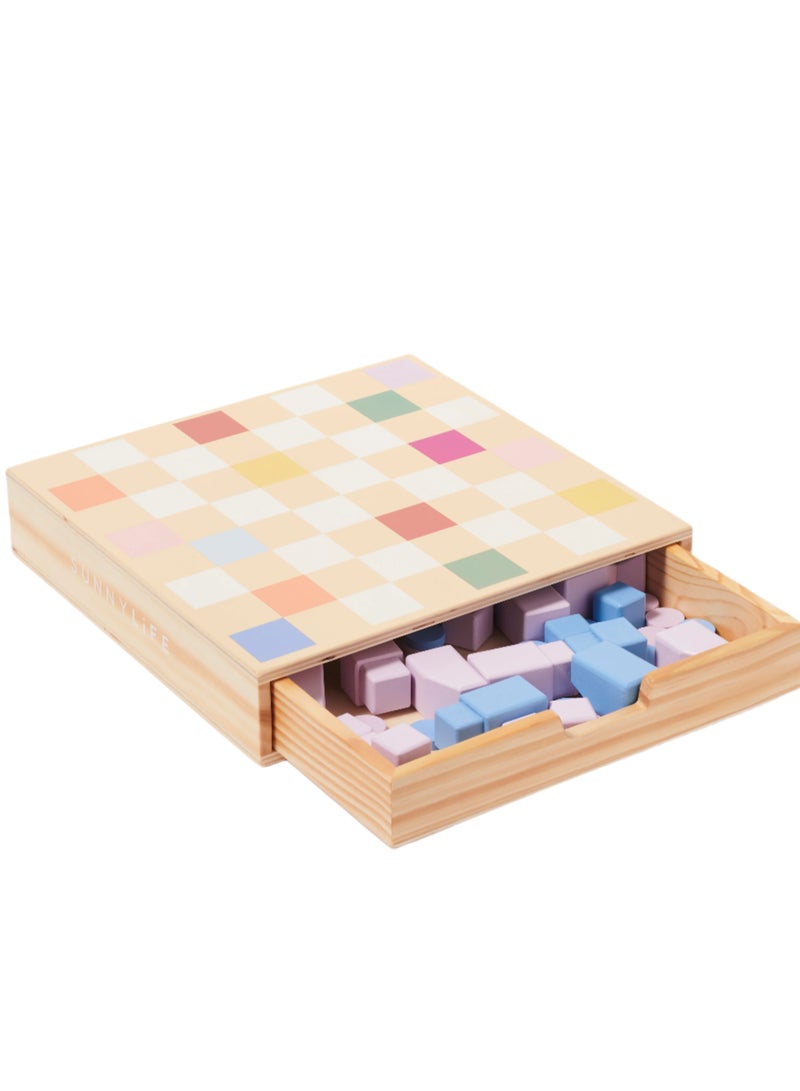 SUNNY LIFE Wooden Chess and Checkers Majorelle - Image 3