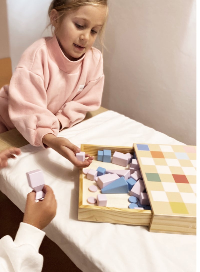 SUNNY LIFE Wooden Chess and Checkers Majorelle - Image 5