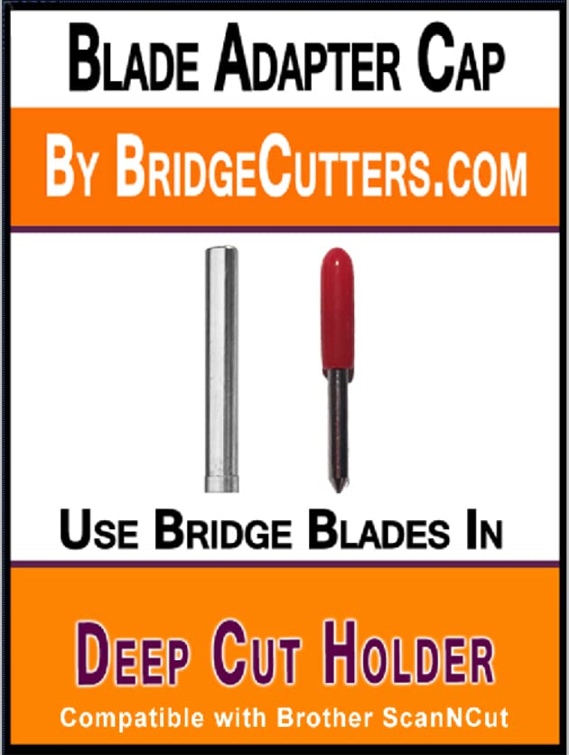 Bridge Cutters Replacement Blade Brother Scan N Cut Compatible Adapter Works in Deep Cut Holder to use Universal Blades from Bridge Deep Cut Standard German Carbide Blades - Image 1