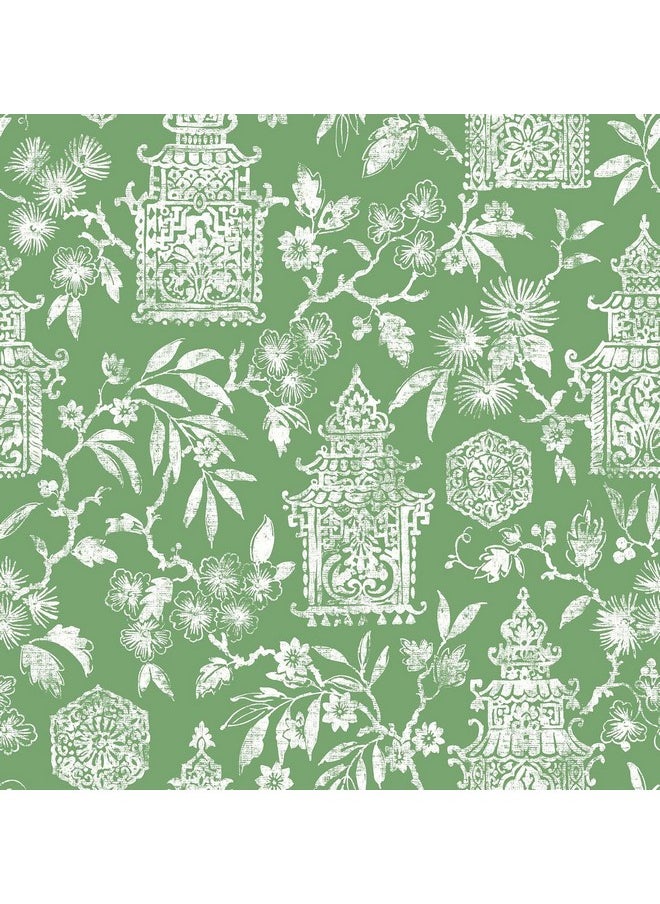 NuWallpaper - Nus4036 Danson Peel & Stick Wallpaper Green - Image 1