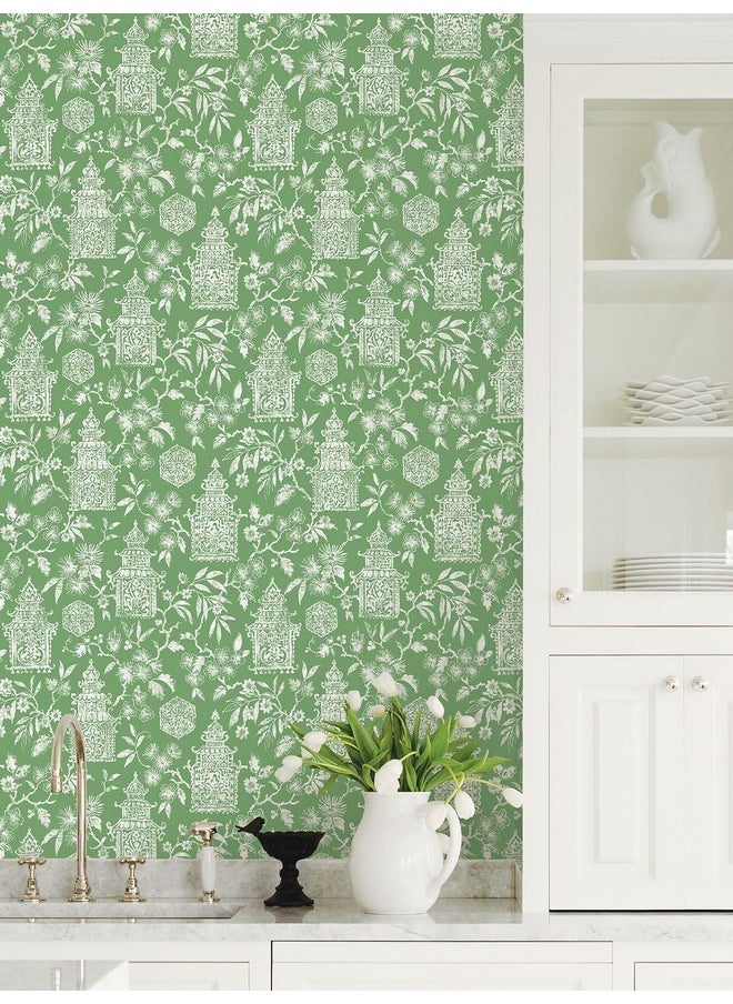 NuWallpaper - Nus4036 Danson Peel & Stick Wallpaper Green - Image 1