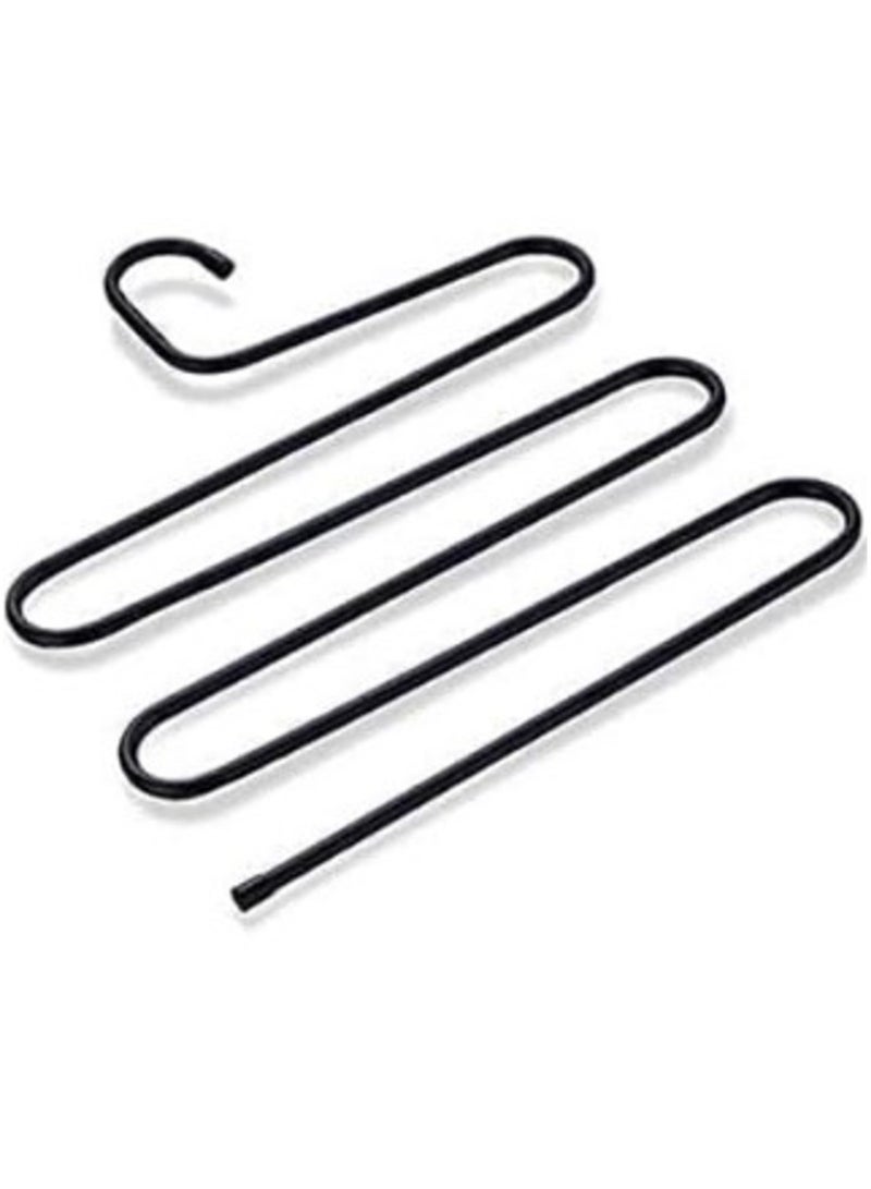 Metal Pants Hanger for Closet Multicolor - 5-Tier Multipurpose Clothes Hanger - Multi-Tier Closet Organizer Pants Hanger, Stainless Steel, S-Shape, 5-Tier Clothes Hanger - Jeans Hangers, Space Saving for Ties, Scarves, Jeans - Multi-Tier S-Shape Space Saving Pants Hanger, Stainless Steel Closet Hanger for Clothes Like Ties, Scarves, Jeans - 5-Tier Trousers Hangers Clothes Rack S-Shape Multipurpose Clothes Hanger for Tie Organizer Storage Hangers Bathroom Towel Hanger Bathroom Hanger  - Image 2