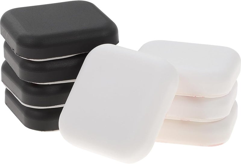 8pcs Silicone Door Knob Stoppers and Wall Protectors Anti-Collision Door Stop Pads with 4 White and 4 Black Bumpers for Furniture - Image 1