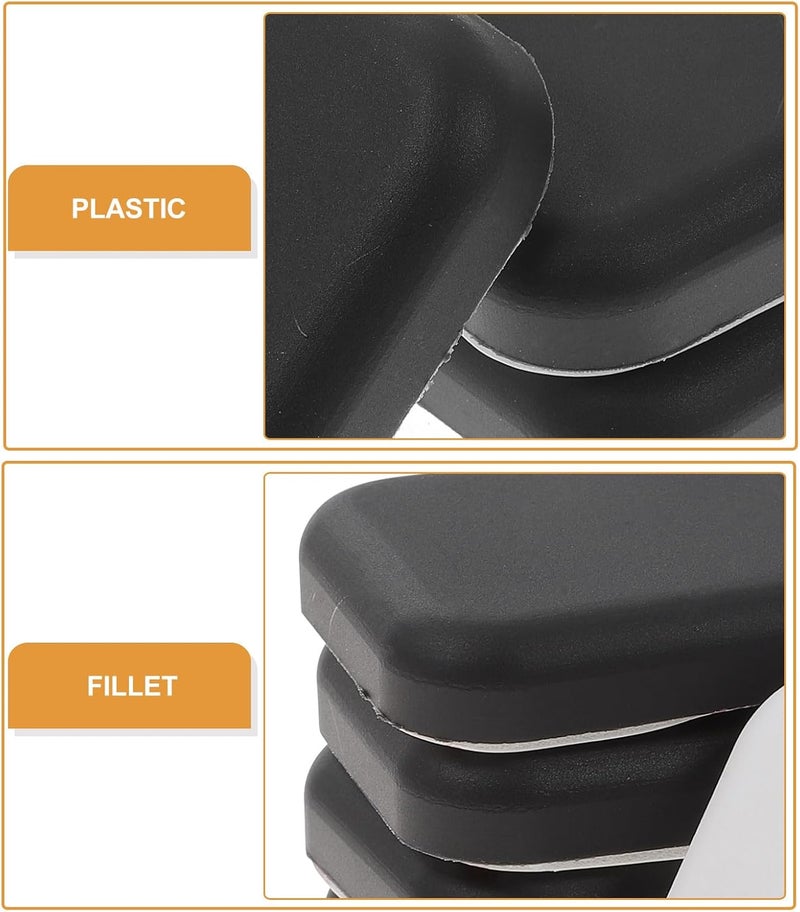 8pcs Silicone Door Knob Stoppers and Wall Protectors Anti-Collision Door Stop Pads with 4 White and 4 Black Bumpers for Furniture - Image 3