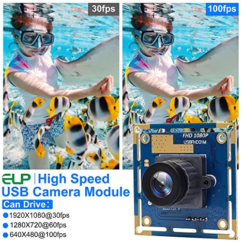 ELP USB Security Camera Module - 1080P HD, Wide Angle, High Speed, PC Camera, Mini UVC, USB2.0, Video Webcam Board, Industrial, Lightburn, for Laptop, Jetson Nano - Image 5