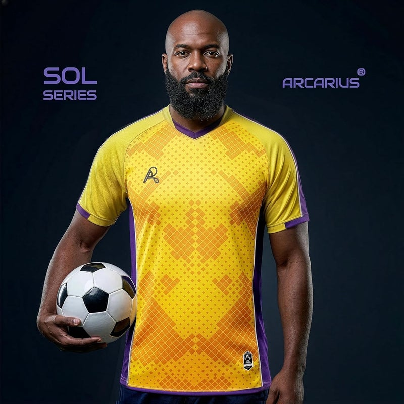 Arcarius Men's Invictus SOL Athletic Sports Jersey - Cooling, Breathable, Comfort - Image 2