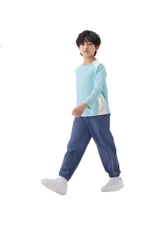 Heybetter Kids Breathable Magic Cube Sports Pants Quick-Drying Boys Girls Spring Pants Dark Blue (Navy) 180 - Image 3