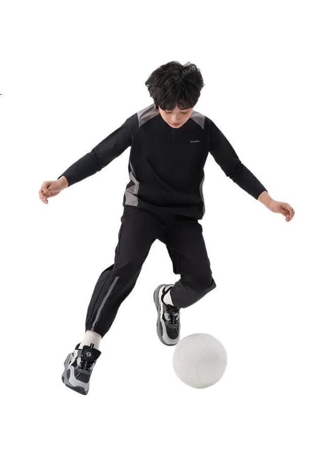 Heybetter Kids Breathable Magic Cube Sports Pants Quick-Drying Boys Girls Spring Pants Dark Blue (Navy) 180 - Image 1