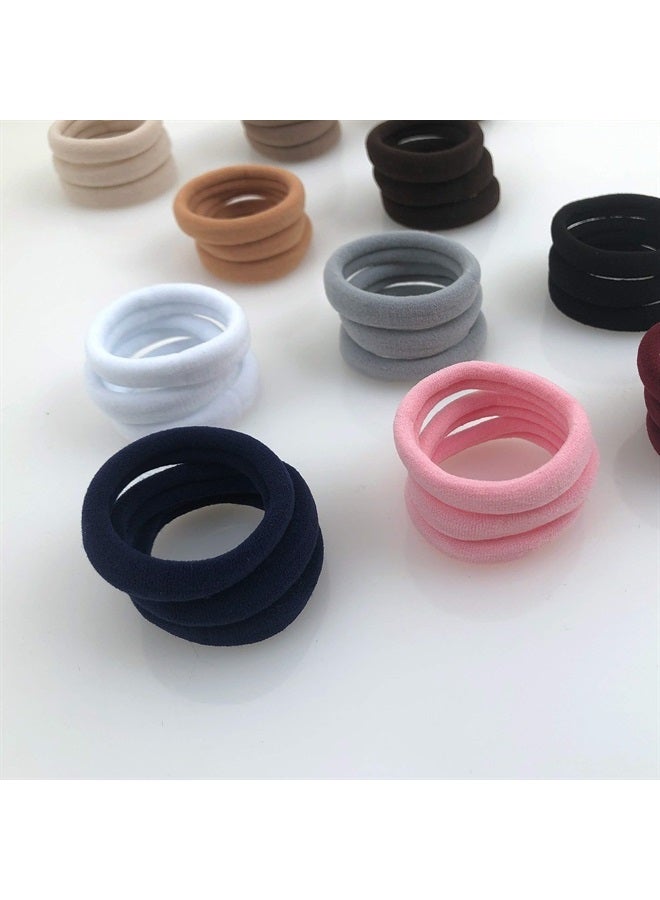 Cyndibands Pink Seamless Hair Ties - Extra Gentle Soft and Stretchy Nylon Fabric Ponytail Holders - 12 Pack - Image 2