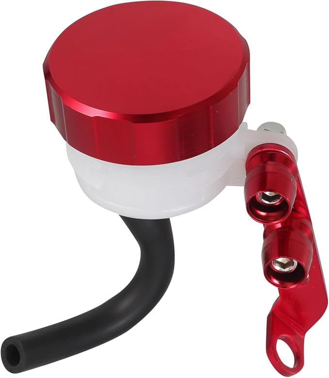Red CNC Aluminum Motorcycle Brake Fluid Reservoir Cup Oil Tank Accessory - Image 1