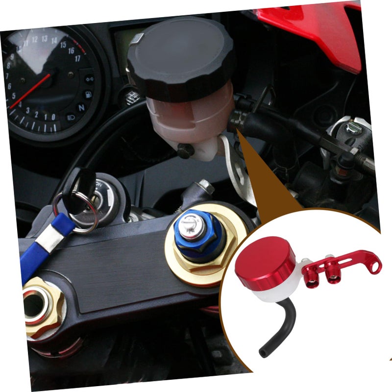 Red CNC Aluminum Motorcycle Brake Fluid Reservoir Cup Oil Tank Accessory - Image 5