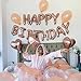 WEIKA 27 Pcs Rose Gold Birthday Decorations 3D Foil Rose Gold Happy Birthday Balloon Banner Pentagram Heart Foil Balloons Confetti Balloons Kit For Boys Girls Birthday Party Supplies - Image 4