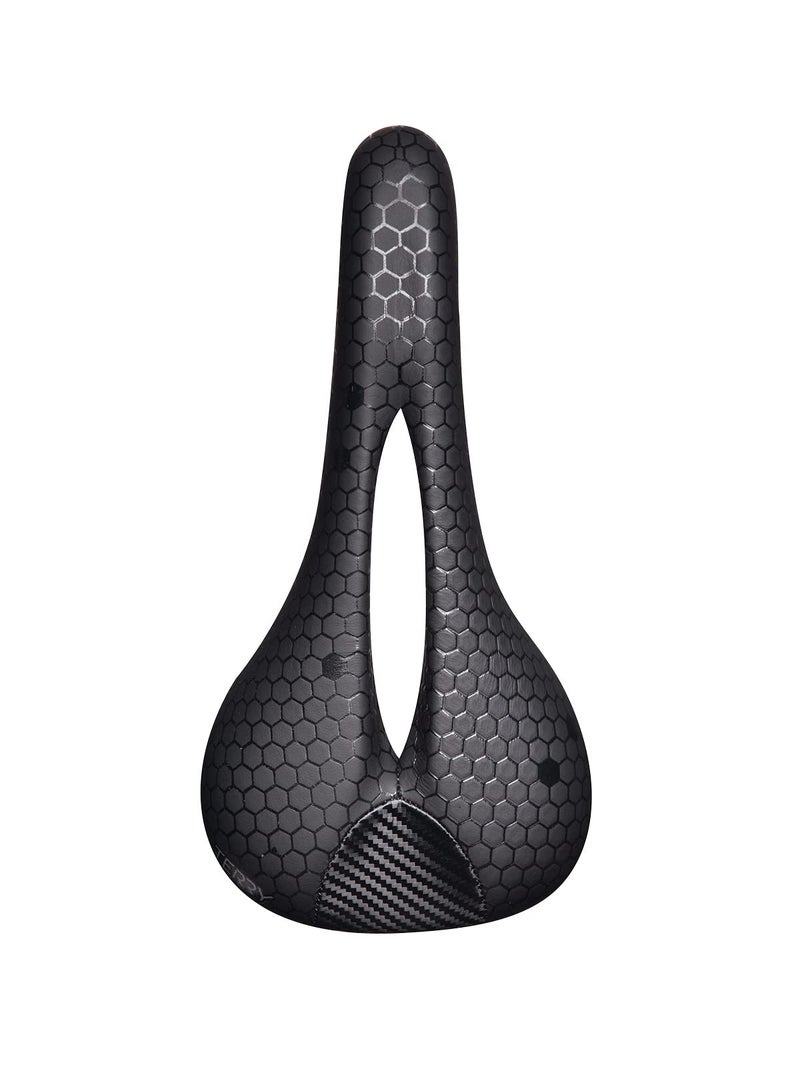 Terry Fly Carbon Mountain Bicycle Saddle - Bicycle Seat for Men - Flexible & Comfortable - Lightweight, Low Profile, Flat Top - Black Leather - Image 3