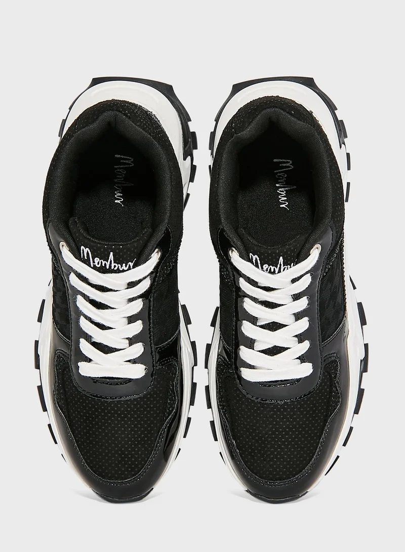 منبور Lace Up Low Top Sneakers