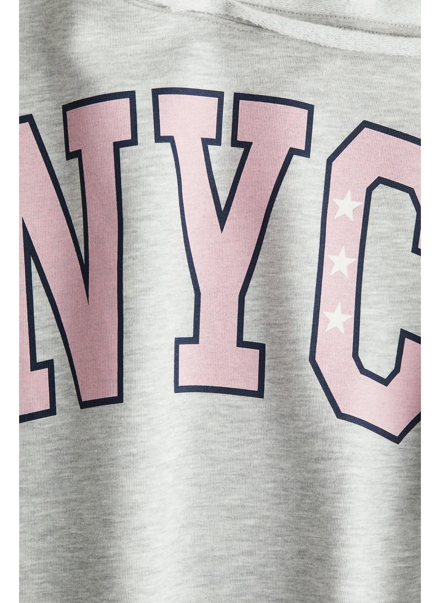 H&M Oversized One-Shoulder Sweatshirt