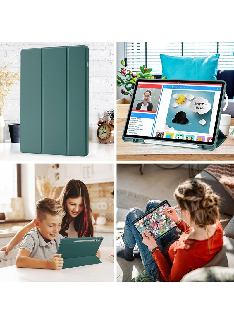 MIGOFAST Samsung Galaxy Tab S10Fe /S9Fe Case with S Pen Holder, Trifold Stand Smart Protective Case with Soft TPU Back, Auto Sleep/Wake Cover for Samsung Galaxy Tab S10 Fe /S9Fe Case, Green - Image 5