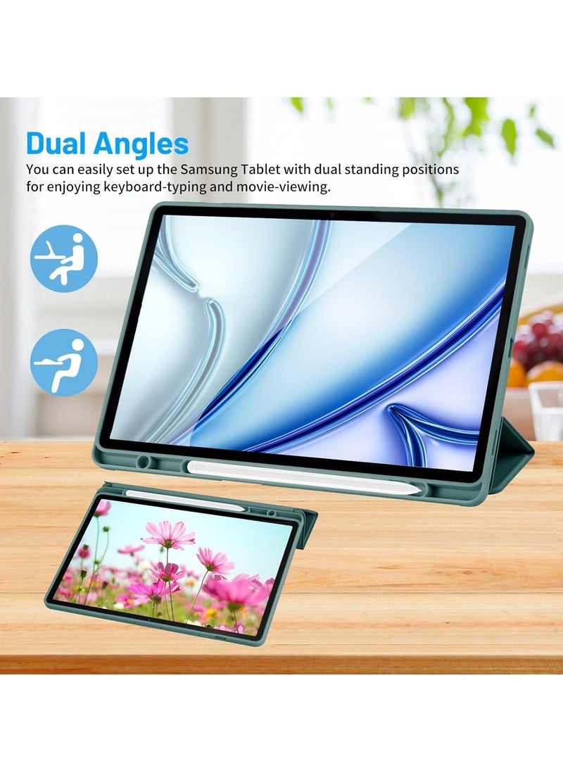 MIGOFAST Samsung Galaxy Tab S10Fe /S9Fe Case with S Pen Holder, Trifold Stand Smart Protective Case with Soft TPU Back, Auto Sleep/Wake Cover for Samsung Galaxy Tab S10 Fe /S9Fe Case, Green - Image 4