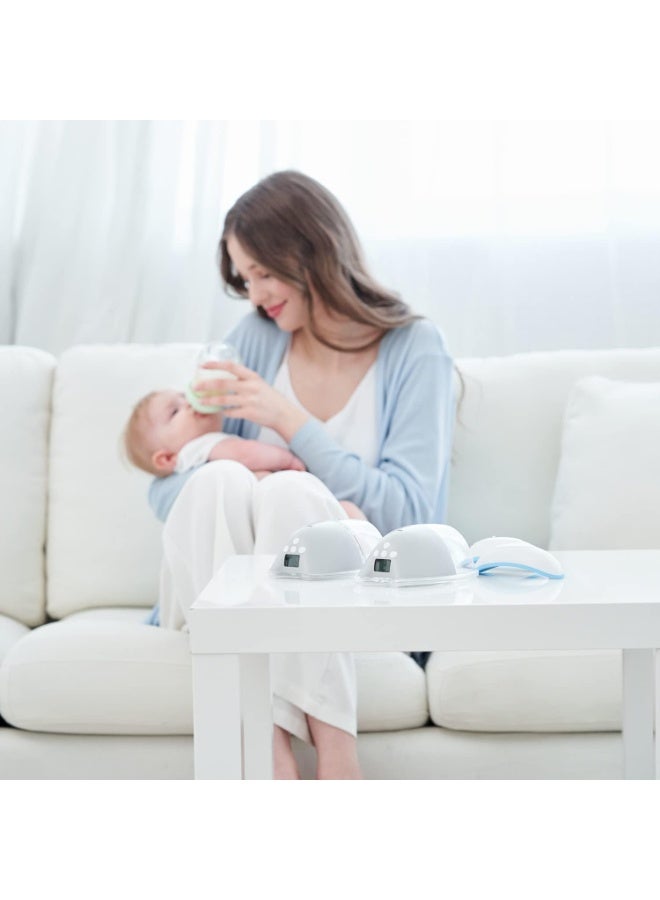 Bellababy Hands-Free Breast Pump Wearable with Storage Box, LED Display Electric Breast Pump Wireless Portable, 4 Modes & 9 Levels Suction, 1 Pack. (24mm Flange, 21/19/17mm inserts) - Image 3