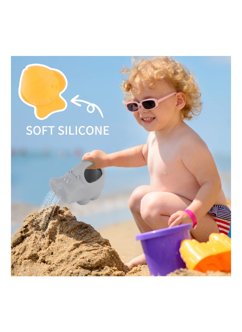 Excefore - Kids Beach Sand Toys, Beach Sandbox Toy Set with Water Wheel , Sand Bucket, Watering Can, Shovel Tool Kits in Waterproof Bag for Kids Toddlers Girls Boys(Orange） - Image 1
