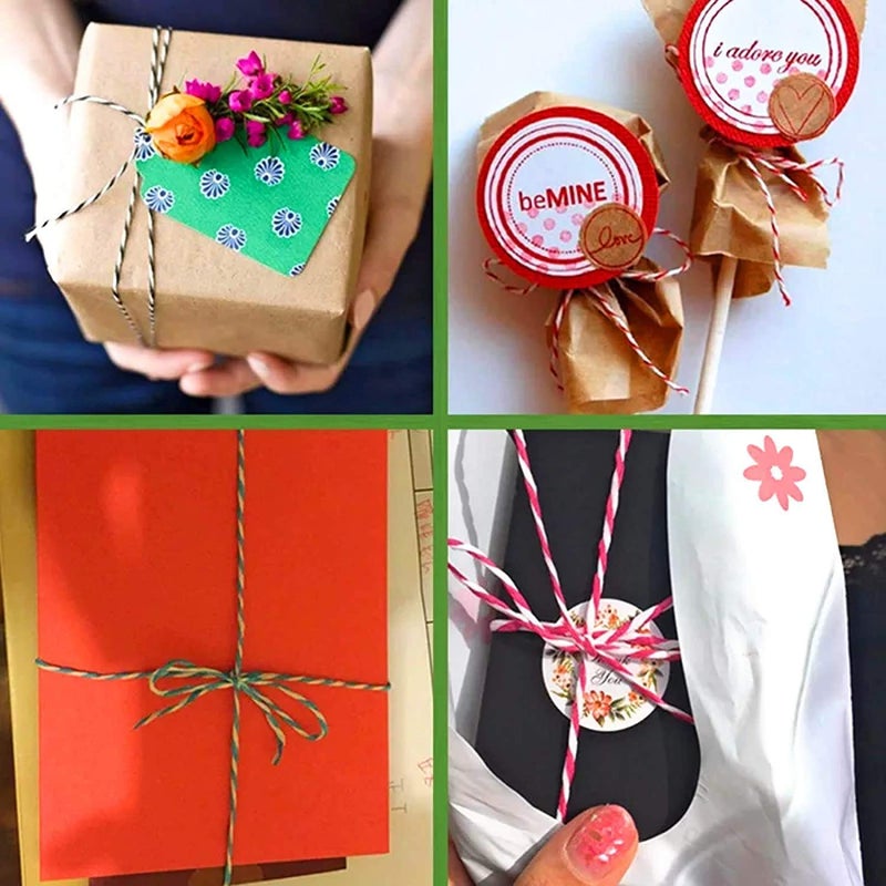 Prescent 24 Rolls 10 Meters Each 2 Tone Twisted Multicolor Paper Thread Jute Twine String for Decoration Art and Craft DIY Scrapbooking Gift Wrapping School Projects Much More Pack of 24 - Image 4