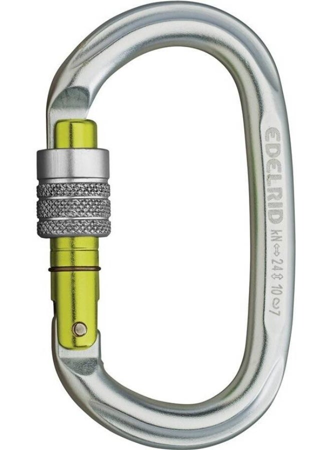 EDELRID EDELRID Oval Power 2400 Screw Locking Carabiner  (Silver) - Image 1