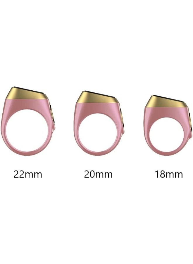 iQIBLA Smart Tasbih Zikr Ring Lite New 2022   only 11.7g 18 MM PINK  - Image 2