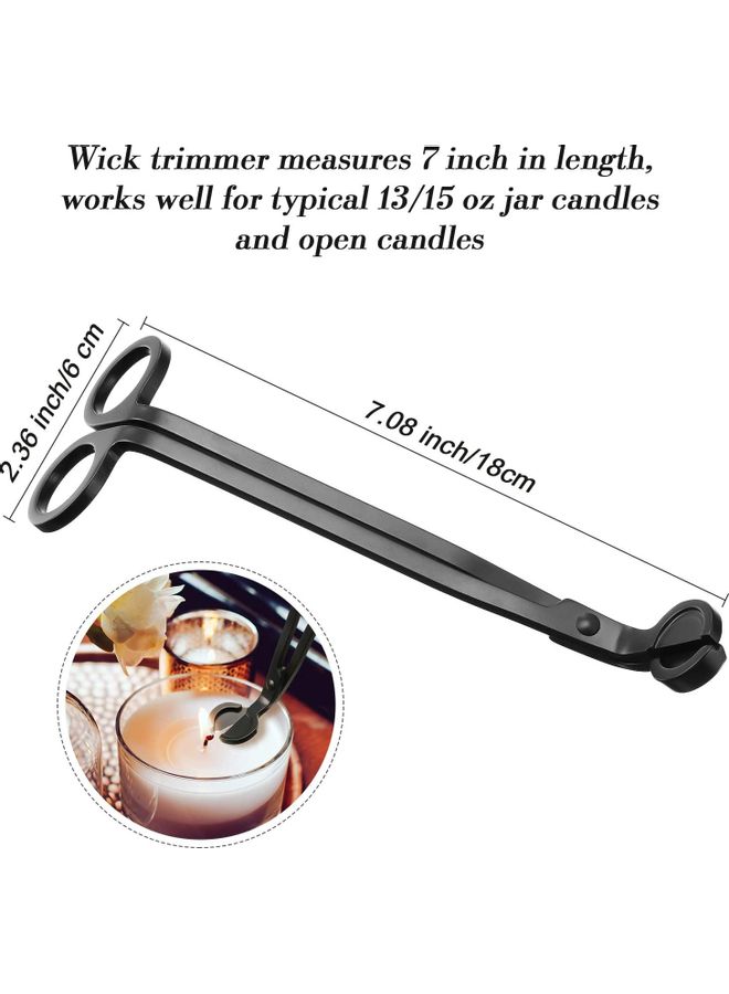 NIBEMINENT 2-Piece Candle Wick Trimmer Black - Image 2