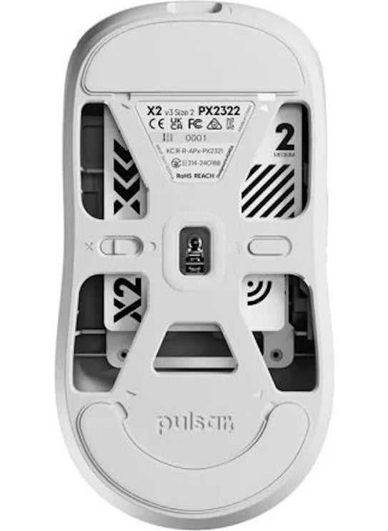 PULSAR X2 V3 Xs-1 Sensor White Wireless Size 2 Medium Symmetrical Gaming Mouse (PX2322)  - Image 3