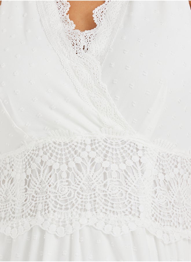 Styli Lace Trimmed Maxi Dress  - Image 4