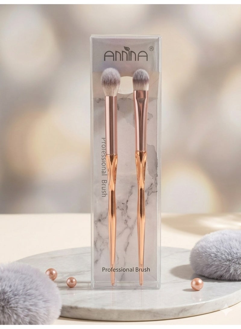Annina Professional Eye Brush Set,  Eyeshadow Blush Foundation Brush Lip Brush(2 Pcs) - Image 1