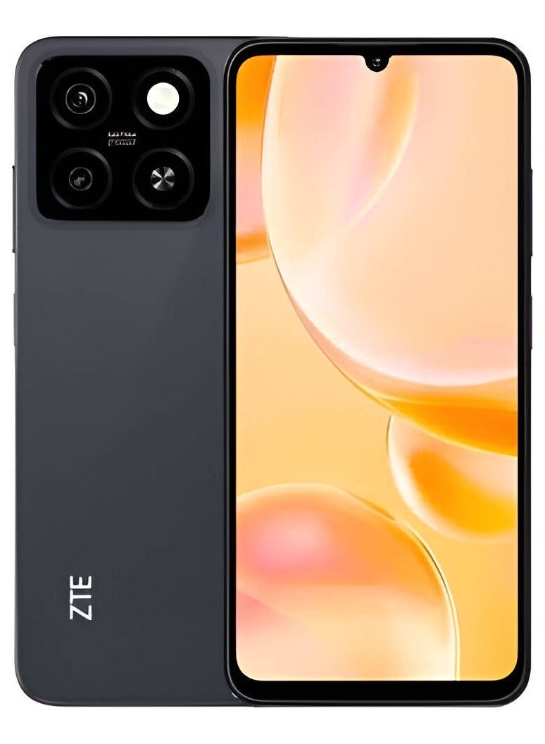زد تي اي هاتف Blade A55 ثنائي الشريحة 4 جيجابايت + 8 جيجابايت رام 128 جيجابايت 4G أسود لامع - الإصدار الدولي - Image 1